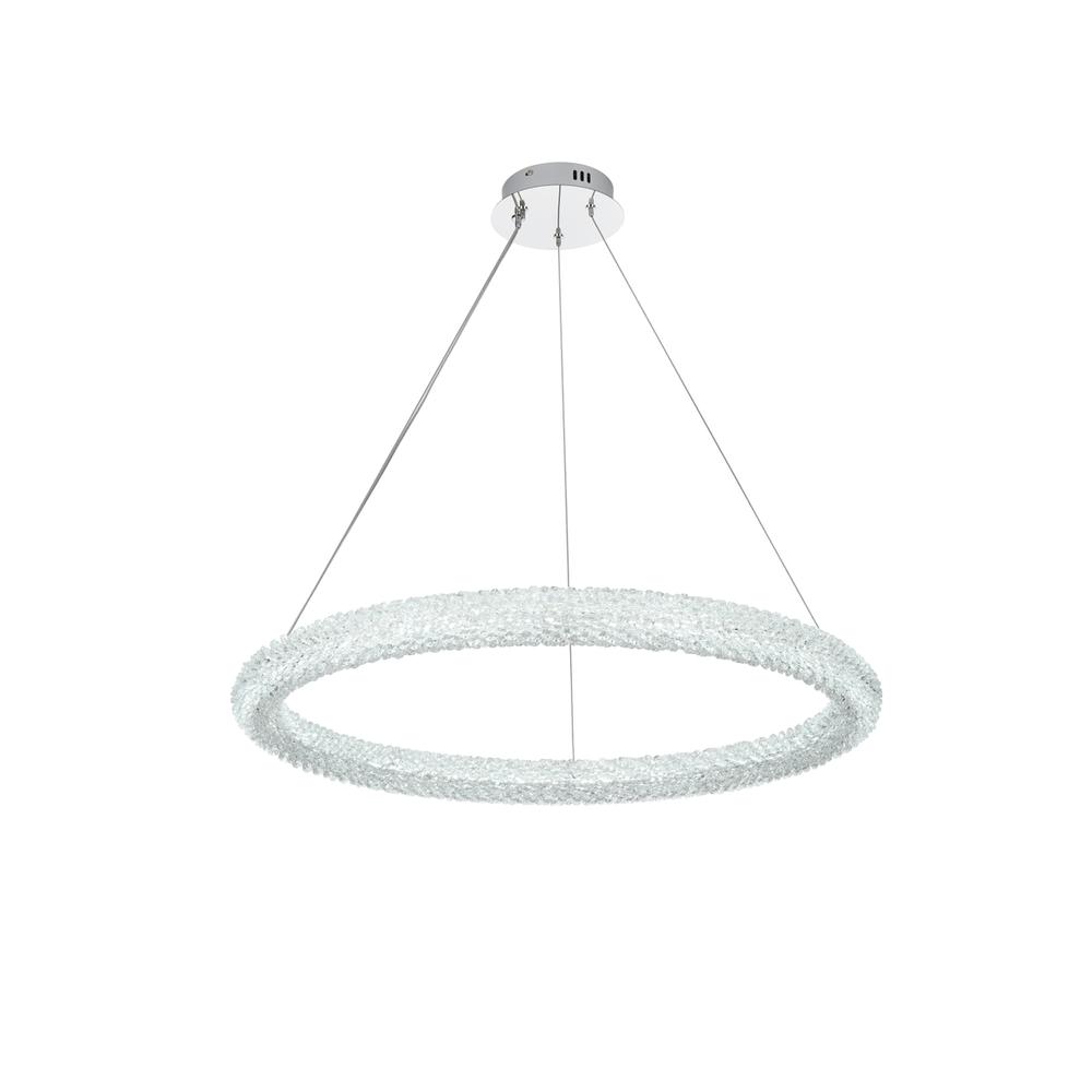 Bowen 32 inch Adjustable LED Chandelier in Chrome