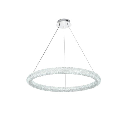 Bowen 32 inch Adjustable LED Chandelier in Chrome