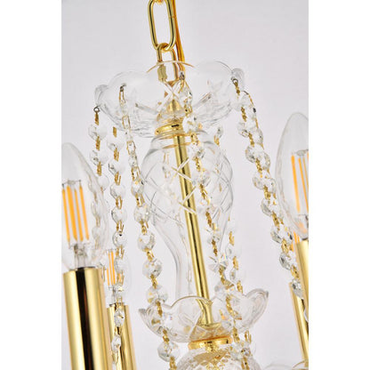 Princeton 8 light Gold Chandelier Clear Royal Cut Crystal