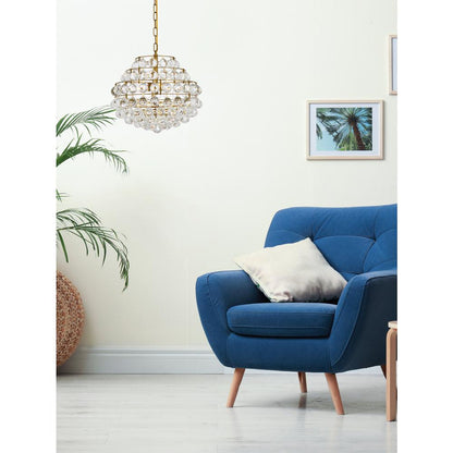 Savannah 16 inch pendant in brass