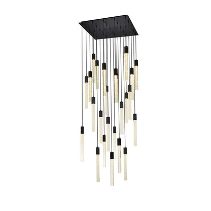 Weston 25 lights pendant in black
