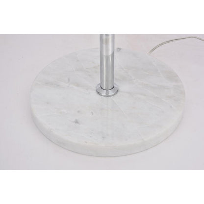 Eclipse 1 Light Chrome Floor Lamp With Frosted White Glass