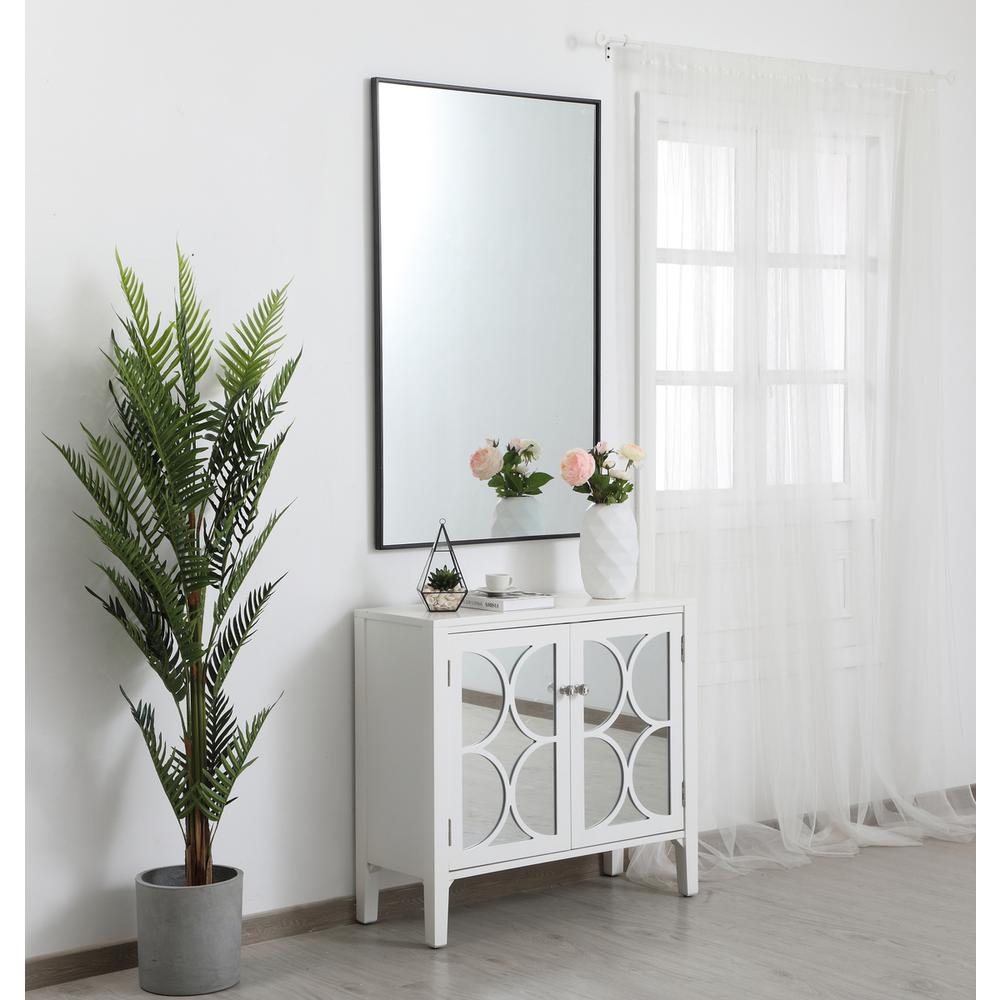 Metal frame rectangle mirror 30 inch in Black