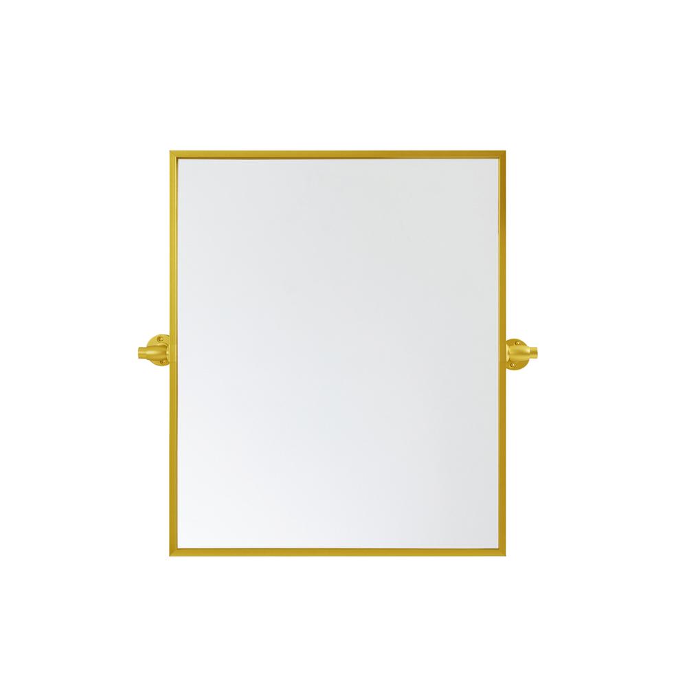 Rectangle Pivot Mirror 24X20 Inch In Gold