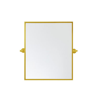 Rectangle Pivot Mirror 24X20 Inch In Gold