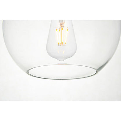 Baxter 7 Lights Black Pendant With Clear Glass