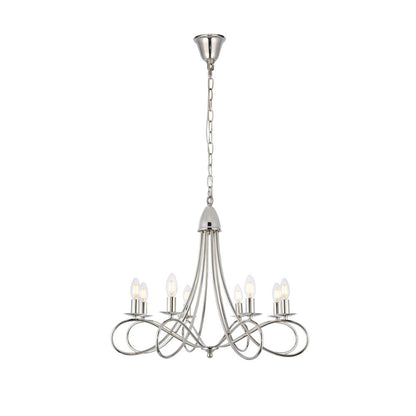 Lyndon 8 light polished Nickel Pendant