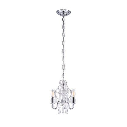 Karter Collection Pendant D9.5 H12.2 Lt:3 Chrome Finish