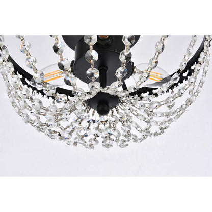 Kylie 14 inch flush mount in black