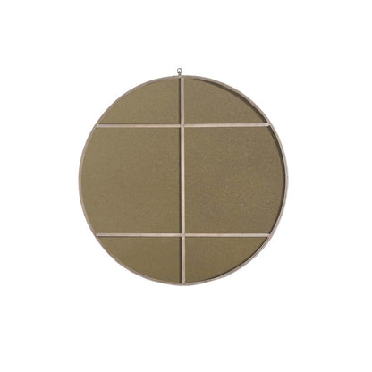 Metal frame Round Mirror with decorative hook 48 inch Silver finish