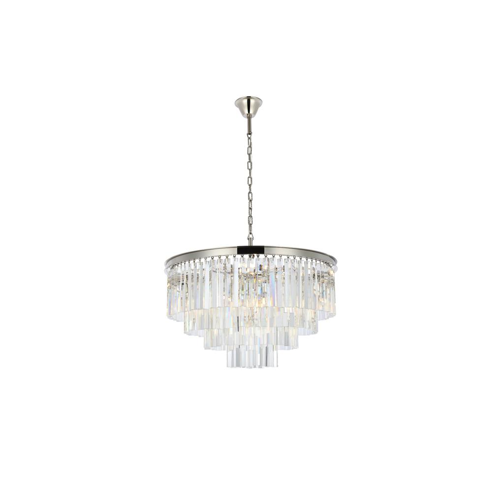 Sydney 17 light polished nickel Chandelier Clear Royal Cut Crystal