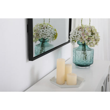 Metal frame rectangle mirror 27 inch in Black