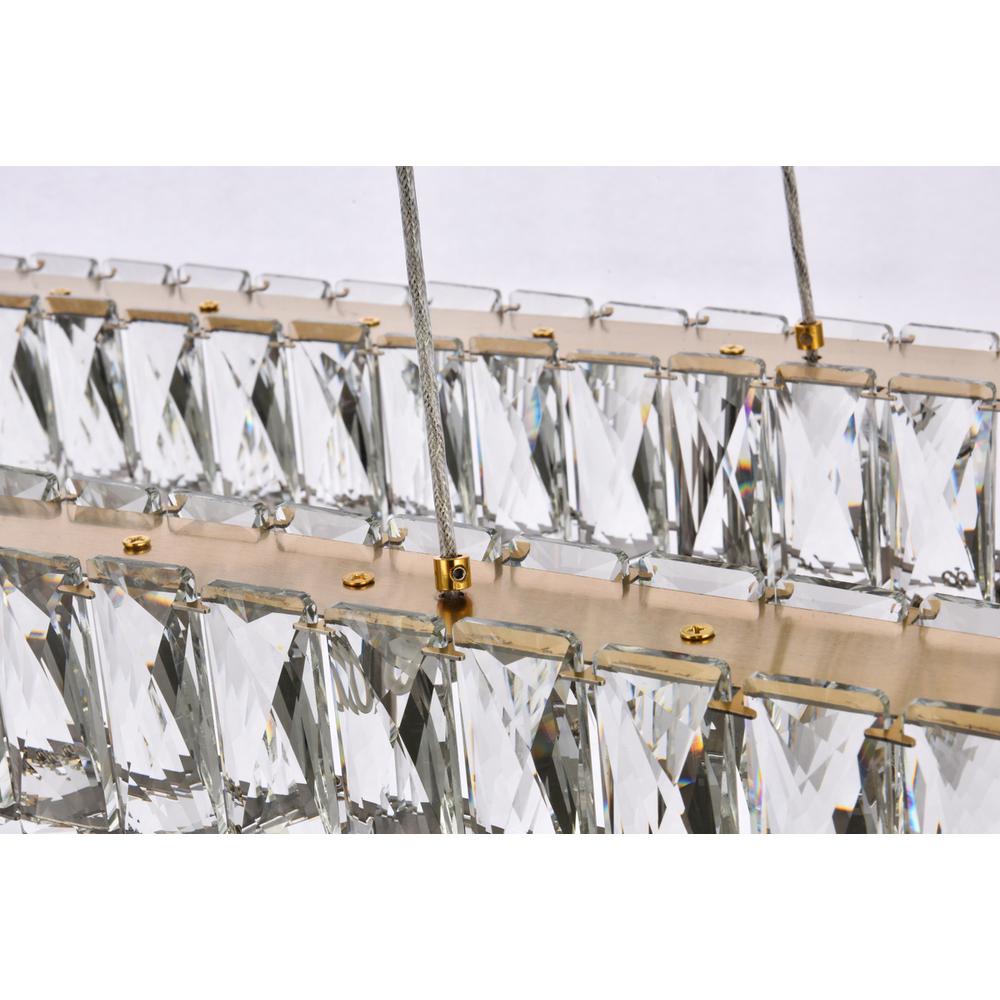 Monroe 42 inch LED double rectangle pendant in gold
