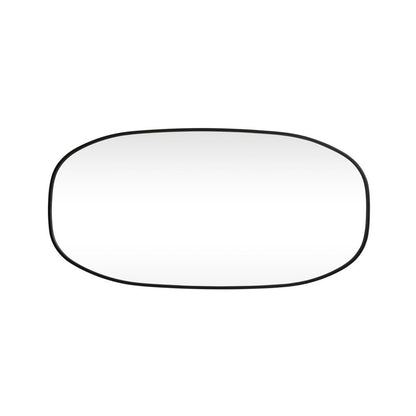 Metal Frame Oval Mirror 24x48 Inch in Black