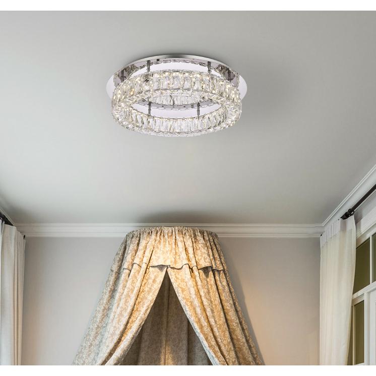 Monroe 22 inch LED Single flush mount in chrome