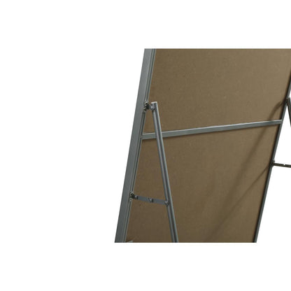 Soft Corner Metal Rectangle Full Length Mirror 32x72 Inch in Silver