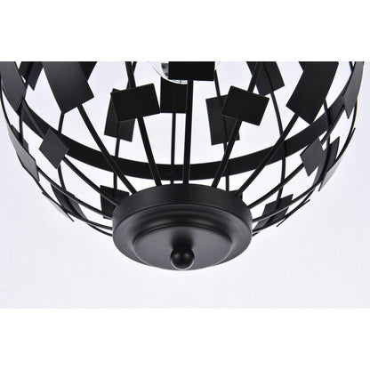 Levante 1 light pendant in black
