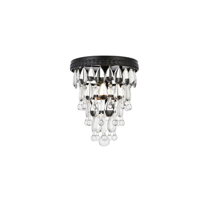 Nordic 1 light black flush mount