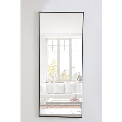Metal frame Rectangle Mirror 30 inch Black