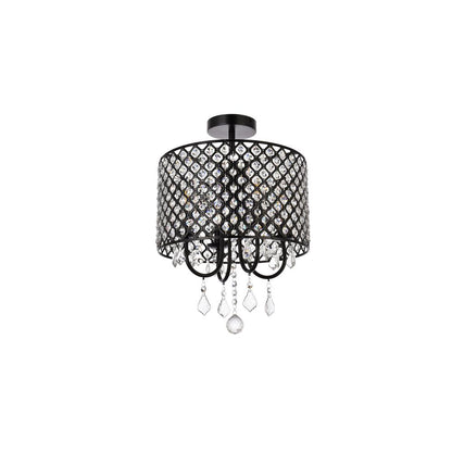 Elise 14 inch flush mount in black