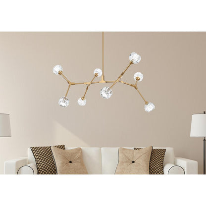 Zayne 8 Light Pendant in Gold