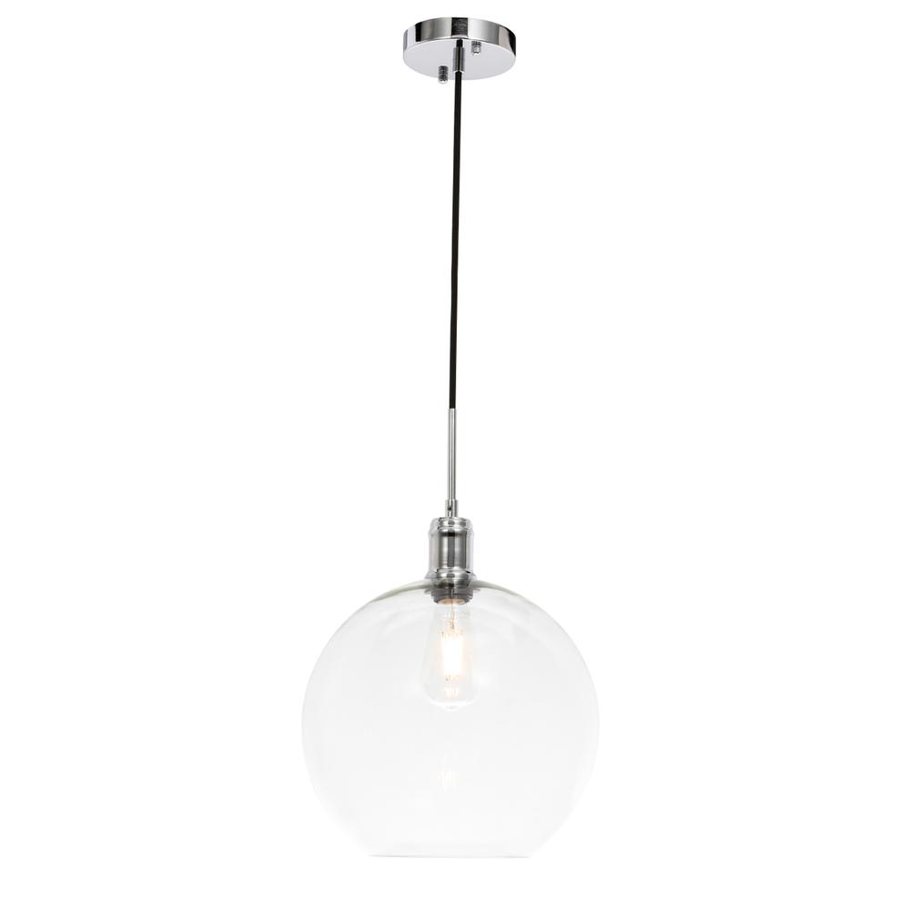 Emett 1 light Chrome and Clear glass pendant