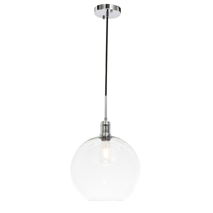 Emett 1 light Chrome and Clear glass pendant