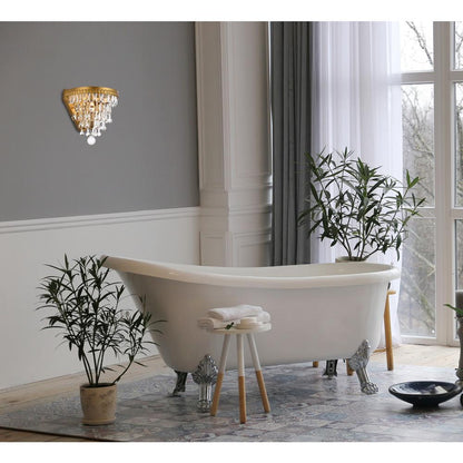 Nordic 1 light brass wall sconce