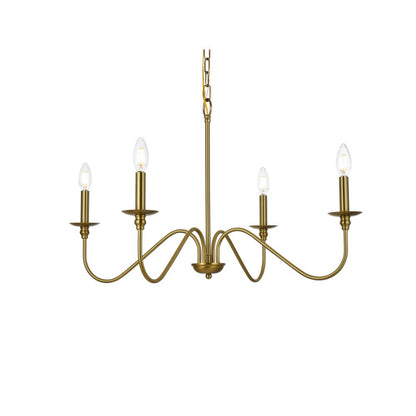 Rohan 30 inch chandelier in Satin Gold