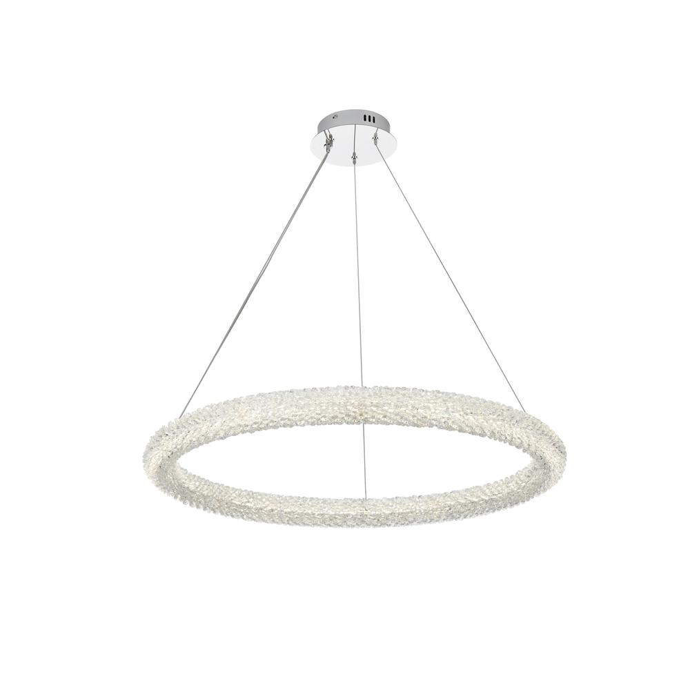 Bowen 32 inch Adjustable LED Chandelier in Chrome