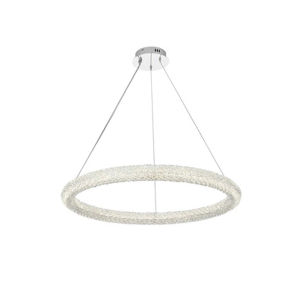 Bowen 32 inch Adjustable LED Chandelier in Chrome