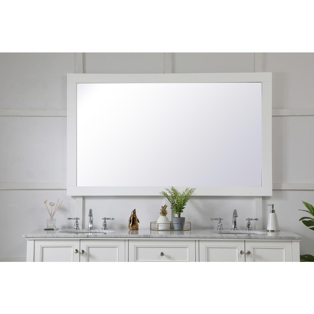 Aqua rectangle vanity mirror 60 inch in White