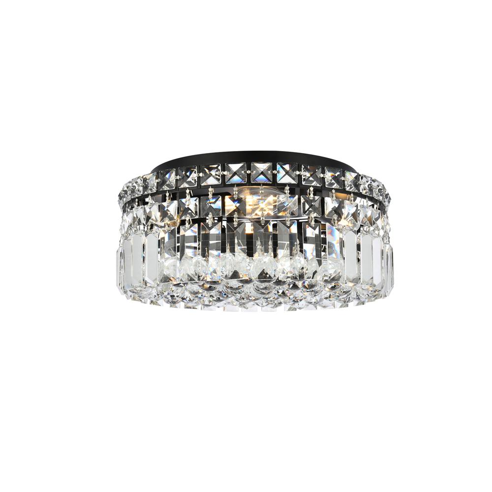 Maxime 12 inch black flush mount