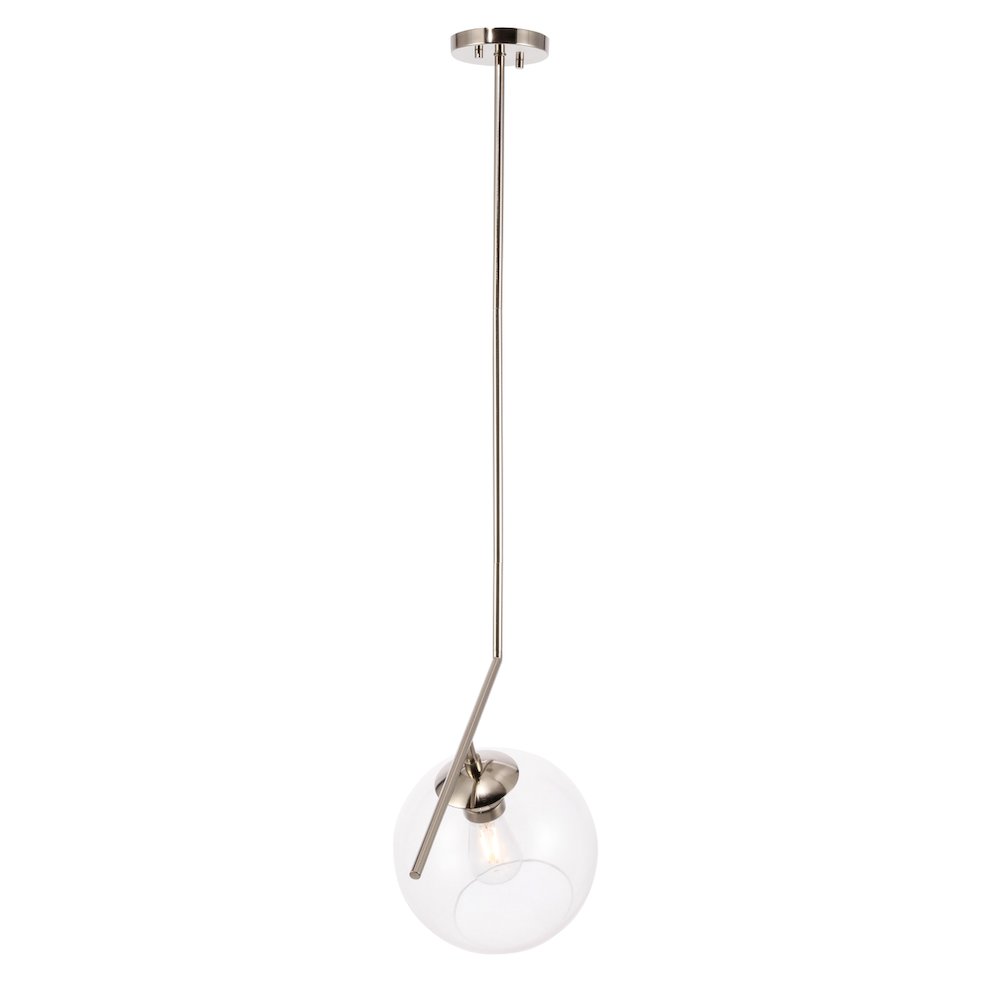 Ryland 1 Light Chrome  And Clear Glass Pendant