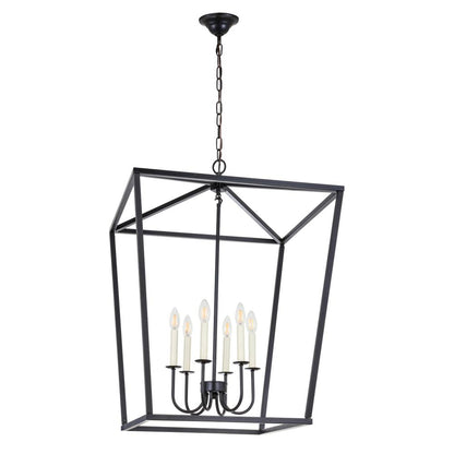 Maddox 6 light Black chandelier
