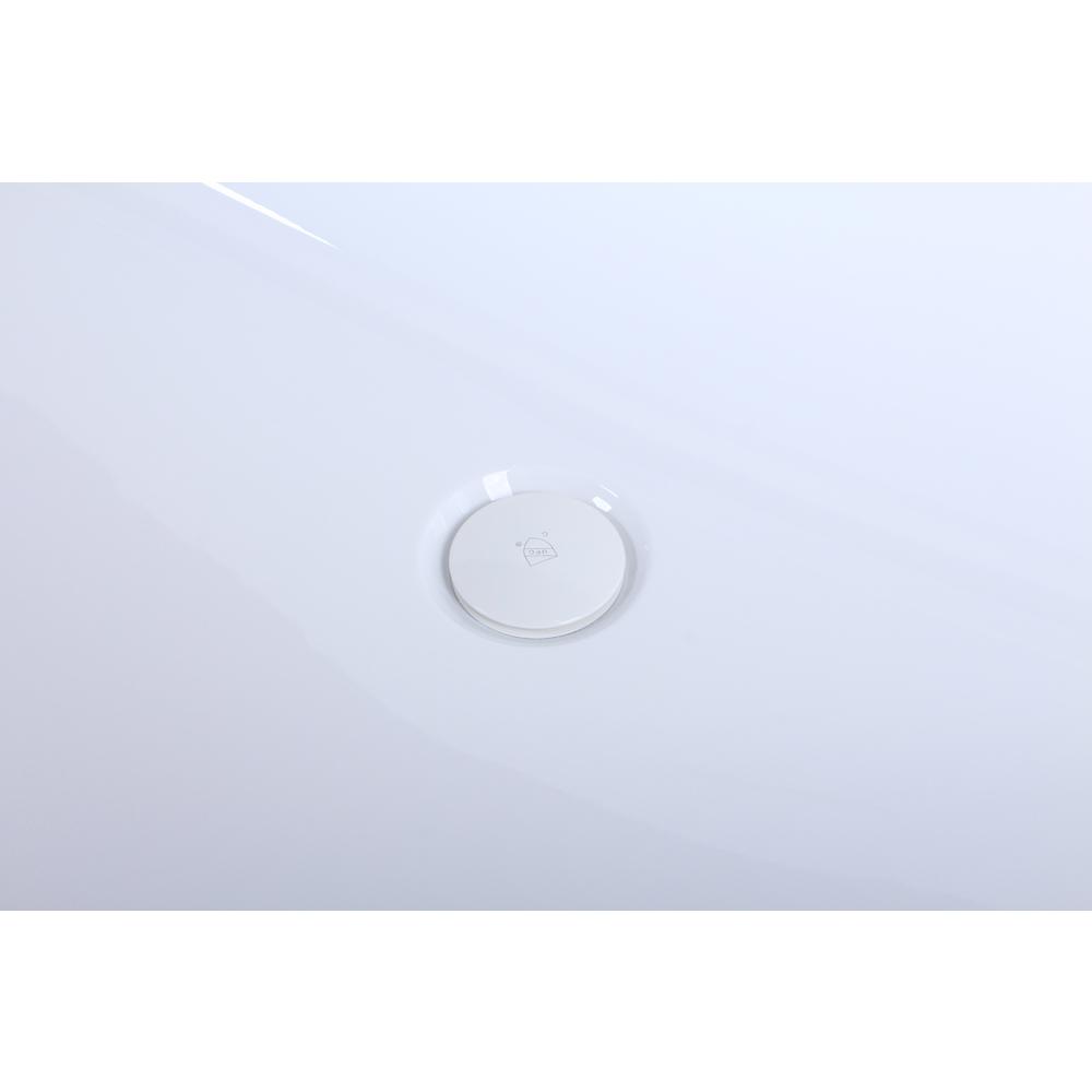67 inch soaking rectangular bathtub in glossy white