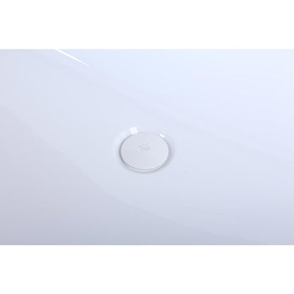 67 inch soaking rectangular bathtub in glossy white