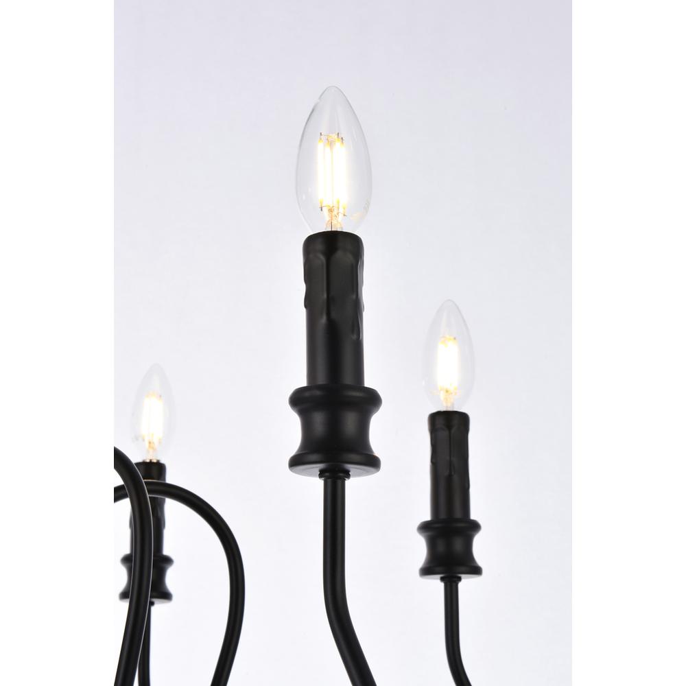 Flynx 6 lights pendant in black