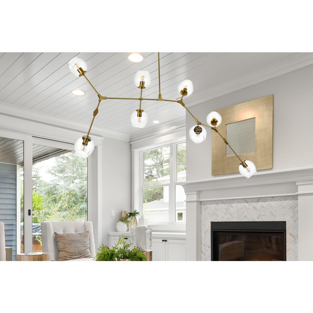 Cavoli 74 inch Chandelier in Brass