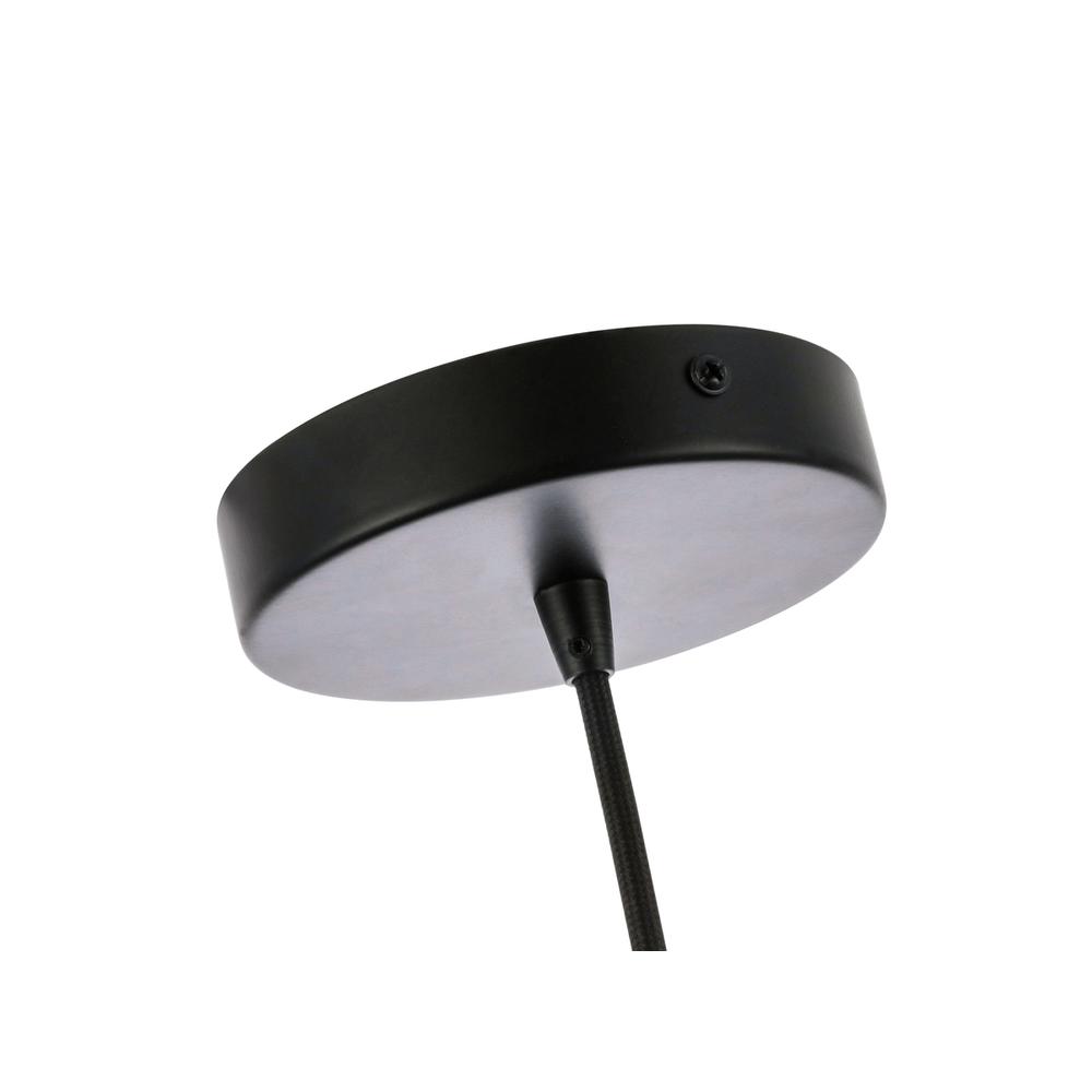 Kason 1 light Black and Clear glass pendant