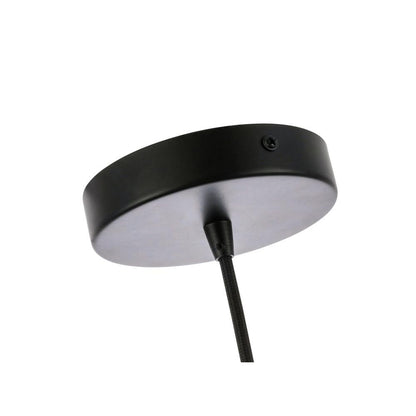 Kason 1 light Black and Clear glass pendant