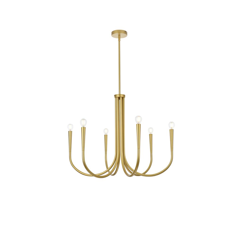 Layne 30 inch chandelier in Brass