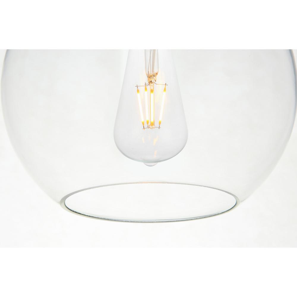 Baxter 1 Light Chrome Pendant With Clear Glass
