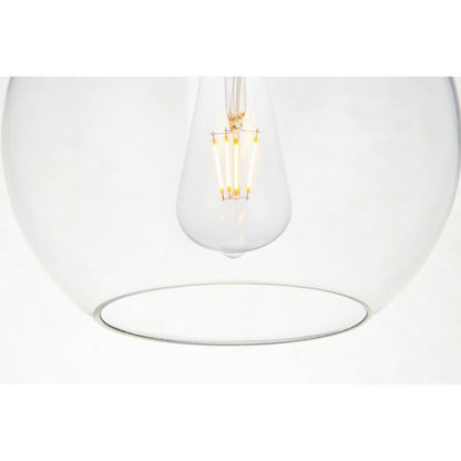 Baxter 1 Light Chrome Pendant With Clear Glass