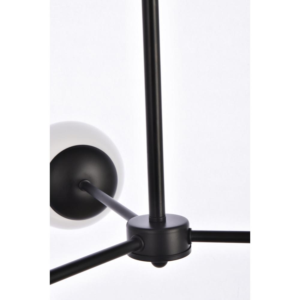 Briggs 32 inch pendant in black with white shade