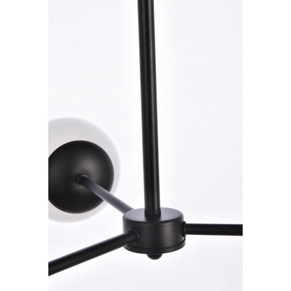 Briggs 32 inch pendant in black with white shade