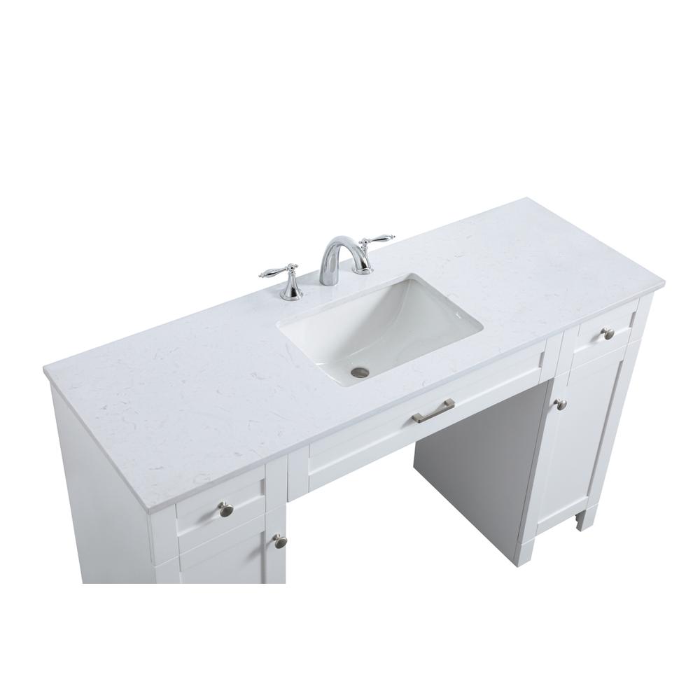 54 Inch ADA Compliant Bathroom Vanity In White