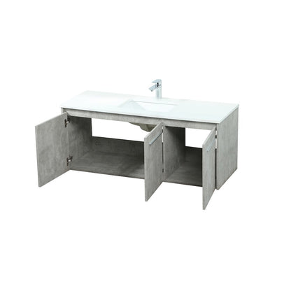 48 Inch Single Bathroom Vanity In Concrete Grey