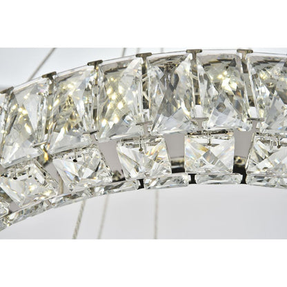 Monroe Integrated LED chip light Chrome Chandelier Clear Royal Cut Crystal