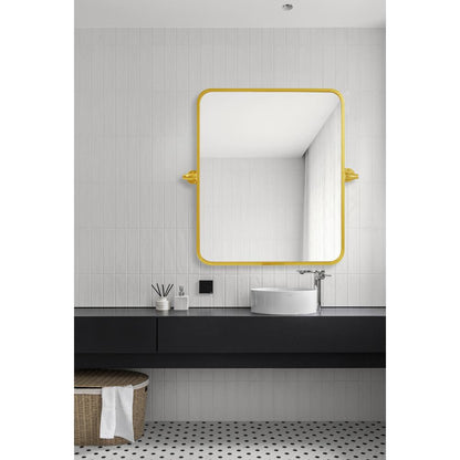 Soft Corner Pivot Mirror 20X24 Inch In Gold